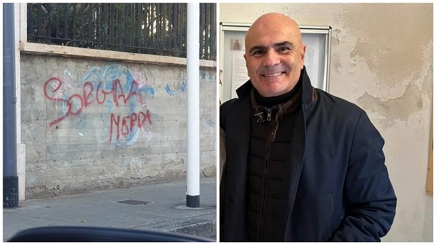 A Cagliari graffiti e offese contro l'assessore Sorgia: 