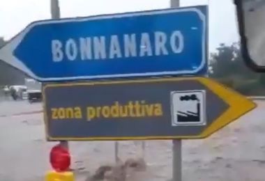 Nubifragio a Bonnanaro. Stato di emergenza e casa evacuata