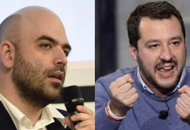 Saviano contro Salvini, assente al processo: 