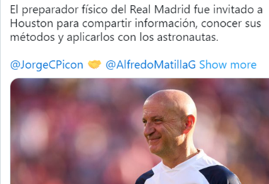 Anche la Nasa chiama Antonio Pintus, preparatore del Real Madrid