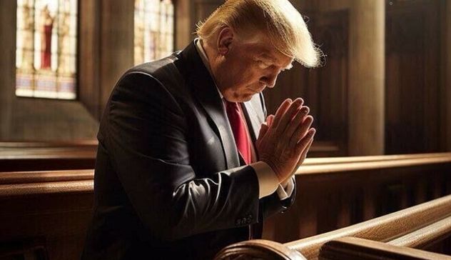 Usa: Trump posta una foto mentre prega, ma la mano ha sei dita