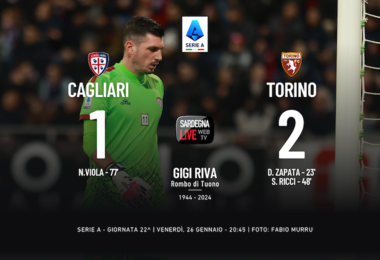 Cagliari-Torino 1-2, serata amara nel ricordo di Riva