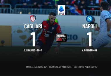 Cagliari-Napoli 1-1, Luvumbo all’ultimo respiro regala un pari meritato