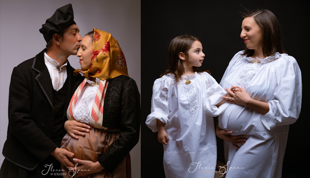 Maternità in abito sardo: un tuffo nel passato fra tradizione e libertà