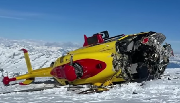 Elicottero del 118 precipita sul Monte Rosa: tutti illesi. IL VIDEO