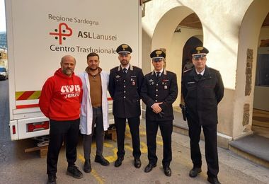 Donazione del sangue: la grande solidarietà dei Carabinieri in Ogliastra