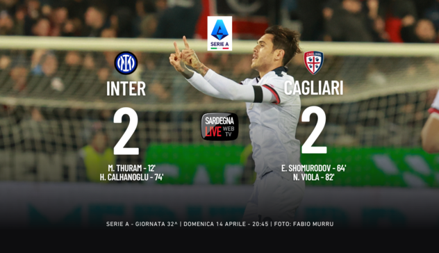 Inter-Cagliari 2-2, leoni indomabili a San Siro