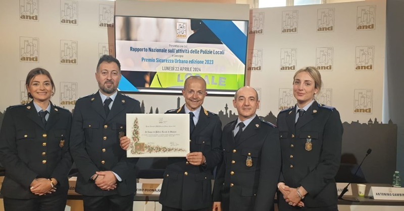 Alla Polizia locale di Sassari un premio nazionale Anci