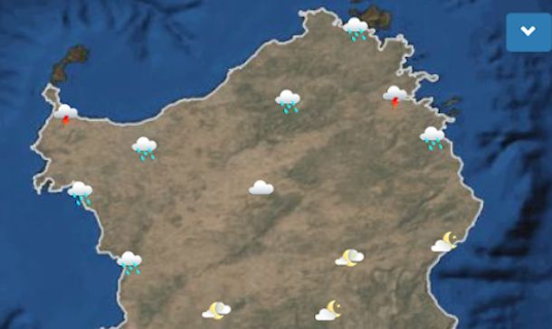 Previsioni del tempo: oggi sereno, domani pioggia e temporali sulla Sardegna