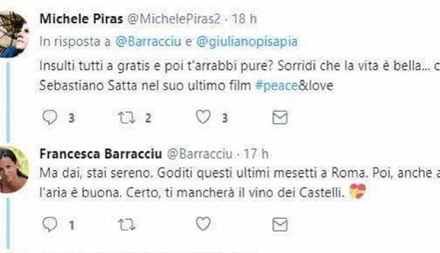 Barracciu-Piras, frecciatine su Twitter: 