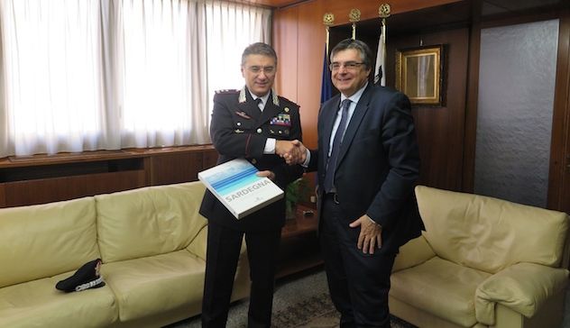 Il Presidente Ganau incontra il nuovo comandante della Legione Carabinieri Sardegna