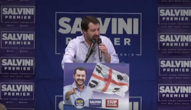 Salvini a Cagliari: ecco l'intervento del leader della Lega