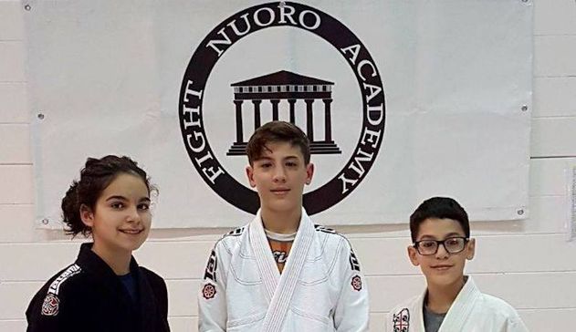 Tre giovani barbaricini a Los Angeles per il Pan Kids di brazilian jiu-jitsu 