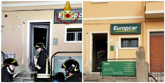 Polizia, attentato dinamitardo alla EuropCar: tre arresti 