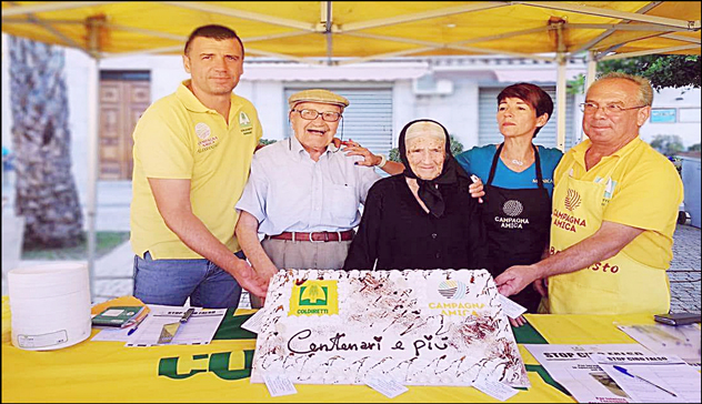 Coldiretti, Campagna Amica festeggia i centenari nell’isola tra le più longeve del mondo