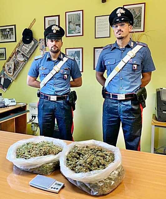 Scoperto dai Carabinieri con la marijuana in casa, in manette 51enne disoccupato