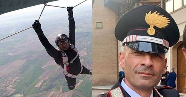 Carabiniere-eroe sardo precipitato col paracadute: ecco come sta
