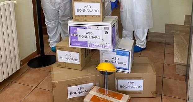 Il grande cuore dell’Asd Bonnanaro: donati dispositivi Dpi a Casa Bonaria