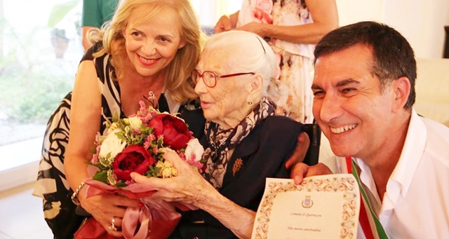 Auguri nonna Emanuela Farci, 107 anni e non sentirli