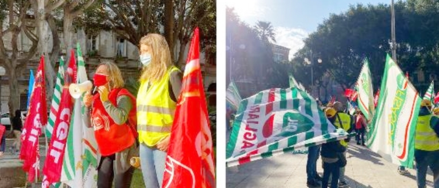 Senza contratto da oltre 7 anni, in piazza a Sassari e Cagliari, ci sono i lavoratori delle imprese di pulizie