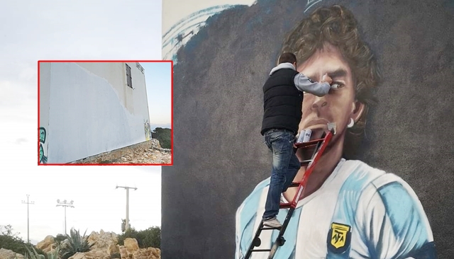 Il murale per Maradona? Cancellato da ignoti: “Forse disturbava”