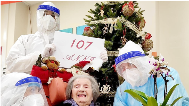 A 107 anni sconfigge il Covid, nonna Linda Franzo infonde gioia e speranza a chi combatte il virus