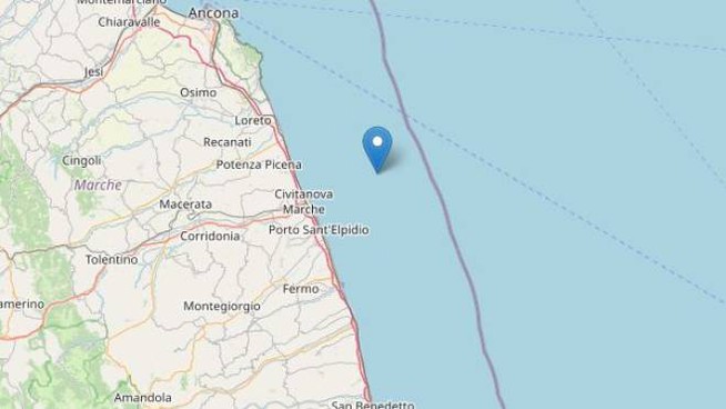 Terremoto di magnitudo 3.5 davanti alla costa delle Marche