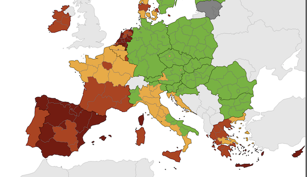 Nelle mappe UE, la Sardegna torna in rosso