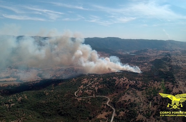 Diciotto incendi oggi in Sardegna. In corso rogo a Olzai: Canadair e tre elicotteri del Corpo forestale
