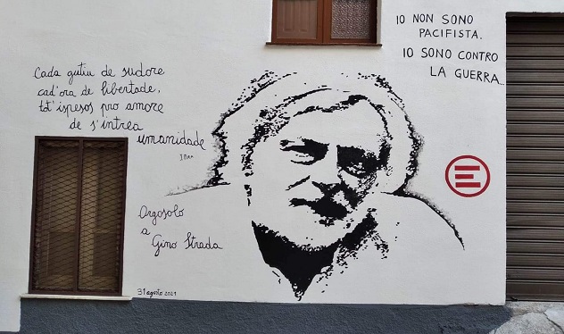 A Orgosolo un murale in memoria di Gino Strada