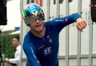 Pippo Ganna medaglia d'oro ai mondiali a cronometro