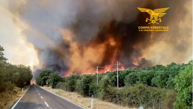Oggi in Sardegna 18 incendi