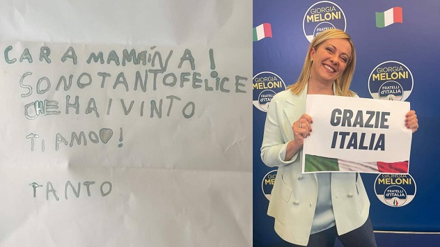 Giorgia Meloni, il messaggio della figlia dopo il trionfo: 